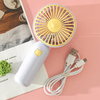 Portable Handheld Fan USB Rechargeable Lightweight Compact for Travel and Office