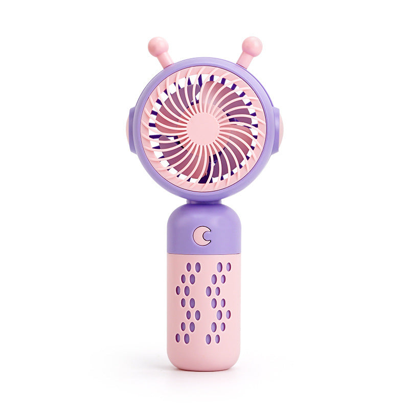 Portable USB Hand Fan Rechargeable Mini Quiet Cat Ear Travel Desk Fan