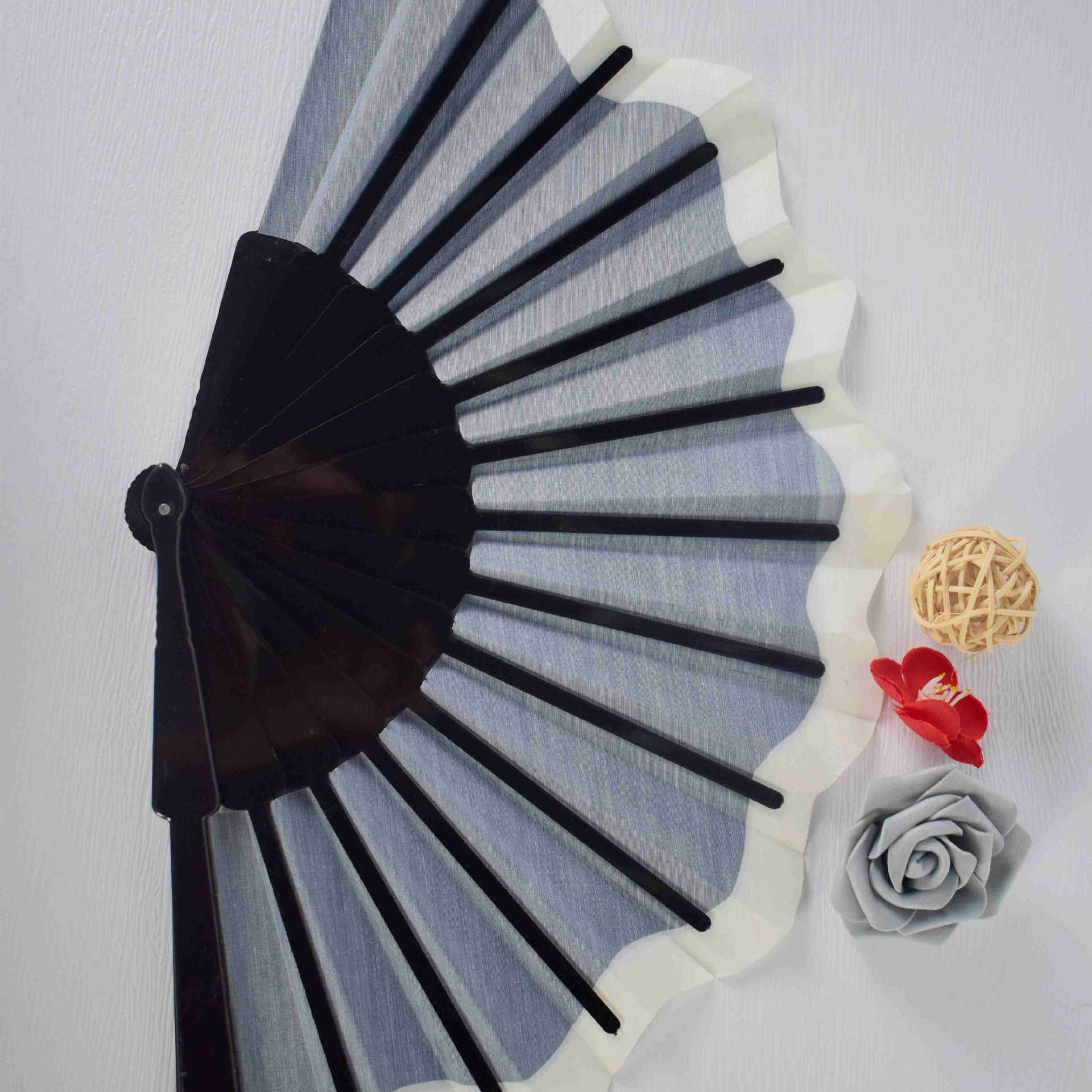 Women's Wooden and Satin Stylish Hand Fan Elegant Portable Accessory