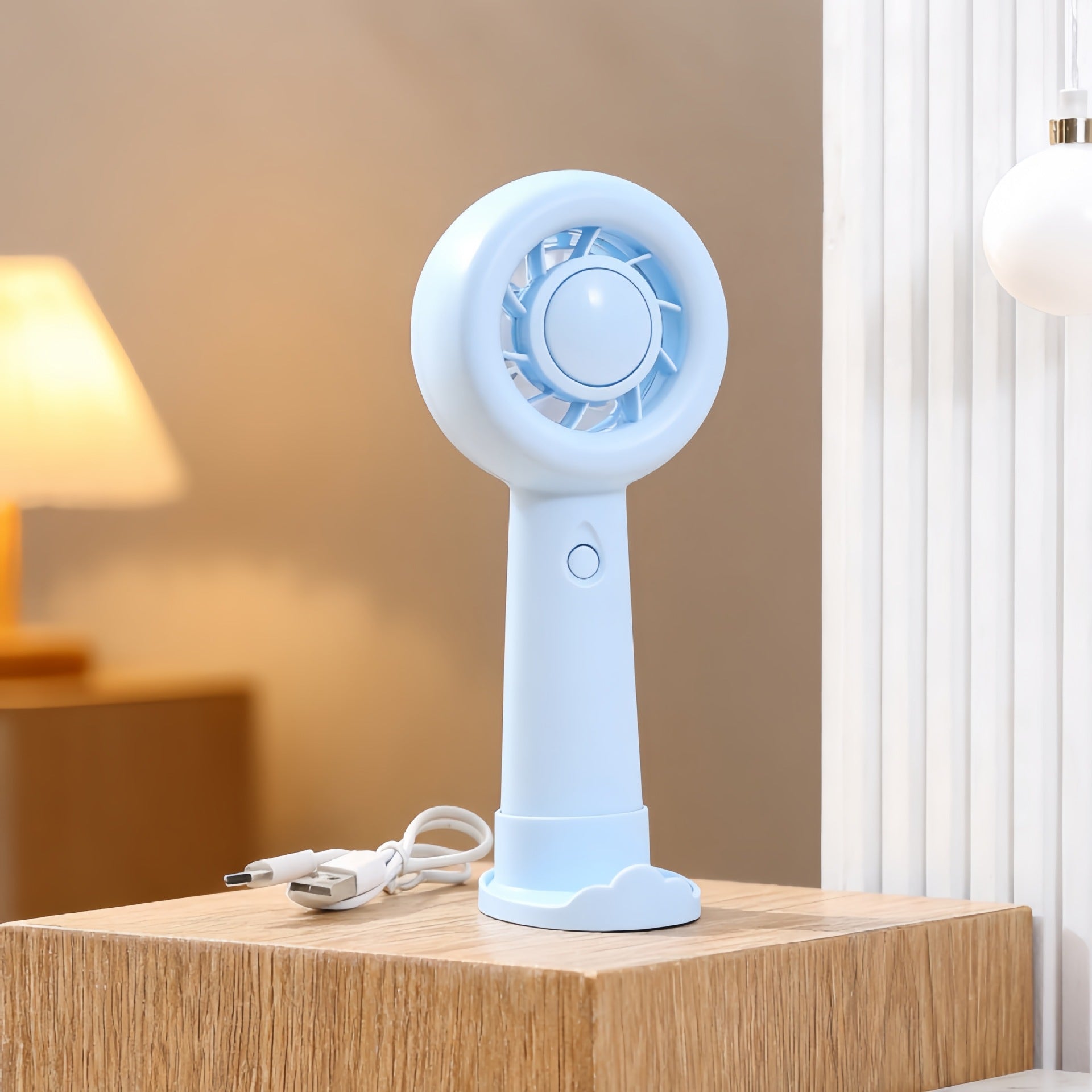 Portable Handheld Fan for Women USB Rechargeable with Gentle Airflow and 3 Speed Settings Compact and Lightweight