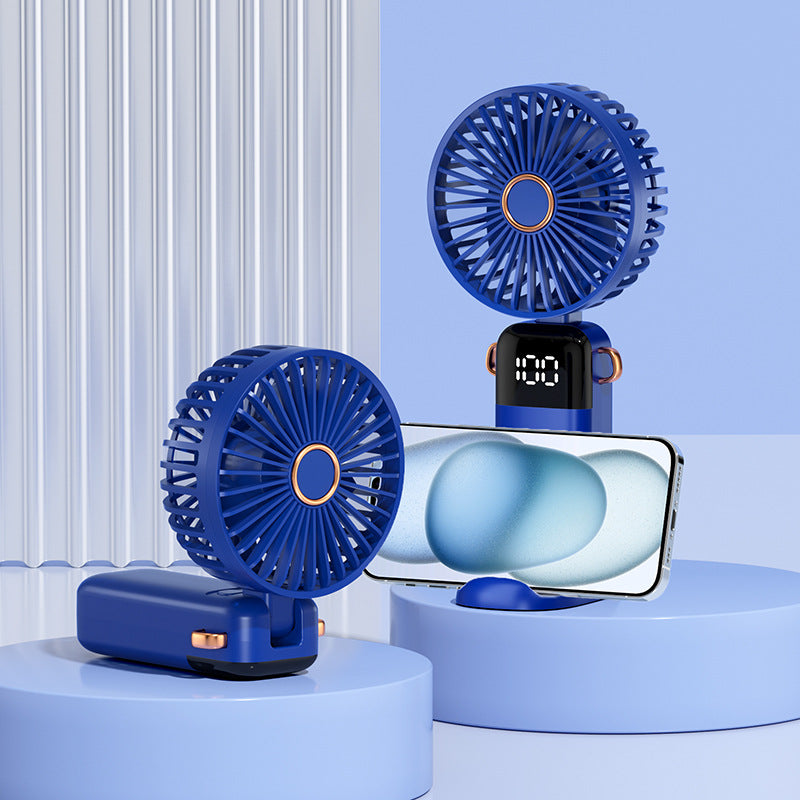Multi-Functional Handheld Cooling Fan with Adjustable Speeds and Phone Stand Portable Rechargeable