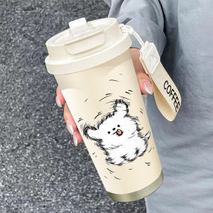 Ladies Insulated Water Bottle BPA-Free Plastic Flip Lid Hello Kitty Design