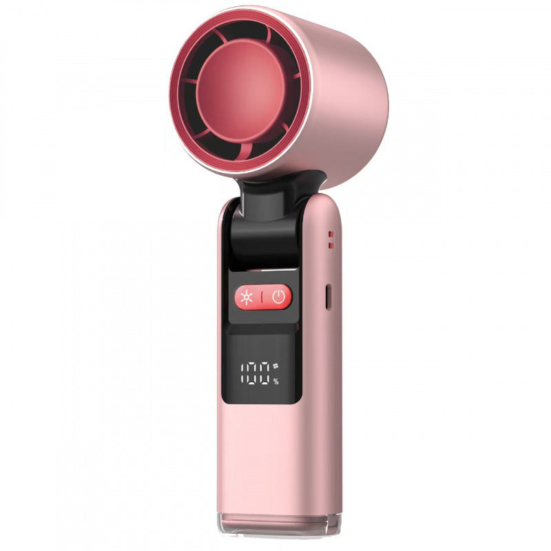 Portable Personal Fan Rechargeable Battery LED Display Adjustable Speed Compact Design