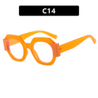 Ladies Hexagonal Sunglasses UV Protection Lightweight Fashionable Frame