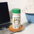 Insulated BPA-Free Plastic Water Bottle for Women with Animal Design Leak-Proof Cap