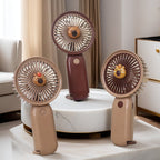 Portable Handheld Fan for Women Cute Bear Design USB Rechargeable Lightweight