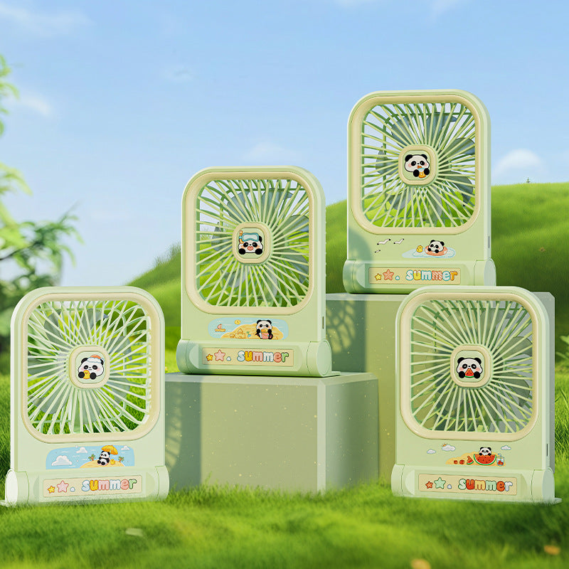 Portable Mini Fan Panda Design Lightweight Compact Personal Cooling Fan