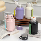 Unisex Stainless Steel Insulated Carafe Double Wall Vacuum Flask with Handle