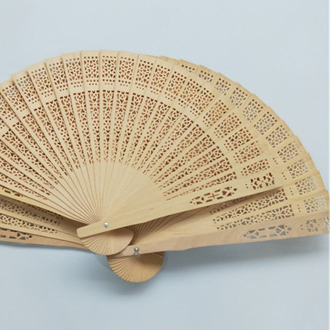 Ladies Decorative Hand Fan Filigree Wood Elegant Lightweight Portable