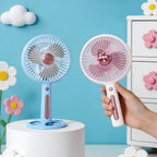 Portable Handheld Fan with Adjustable Tilt USB Rechargeable Lightweight Quiet Operation