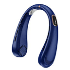 Portable Cooling Neck Fan Ergonomic Design Adjustable Speeds Rechargeable Battery
