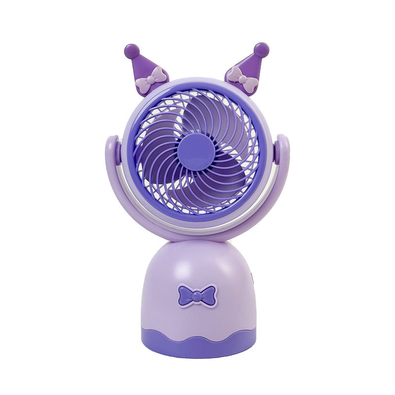 Portable Mini Handheld Fan with Playful Cat Design Lightweight Rechargeable Personal Cooling Fan