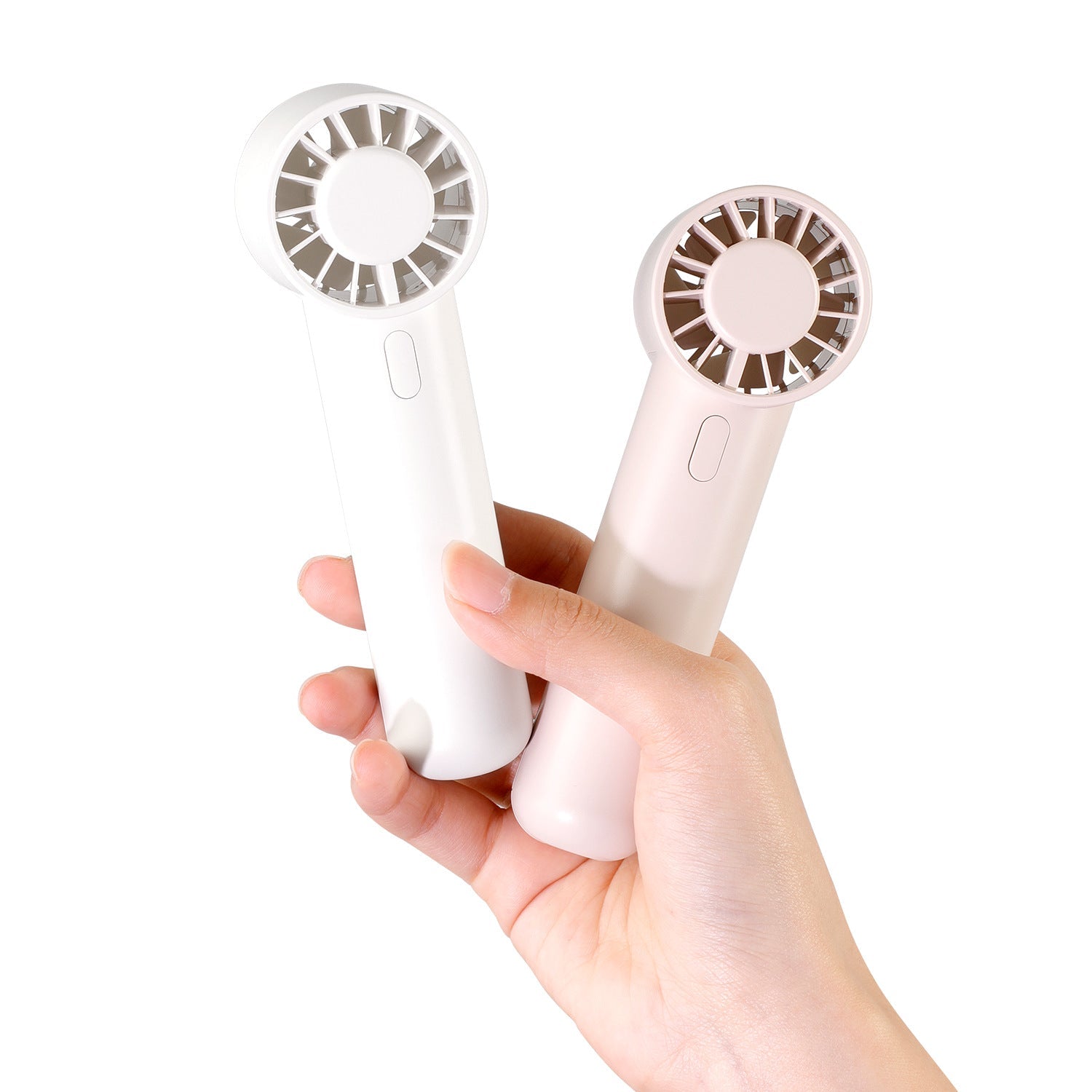Ergonomic Handheld Cooling Fan USB Rechargeable Portable Personal Fan with Multiple Speeds