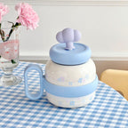 Unisex Coffee Pot Playful Colorful Design Durable Material Spill-Proof Lid Handle