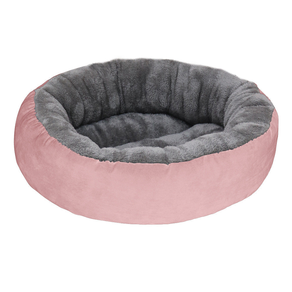 Deko Harrow Cat Bed Soft Padded Round Nesting Bed Durable Easy-Care Fabric