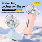 Women's Portable Multifunction Mini Fan Foldable Ice Cooling Handheld Fan