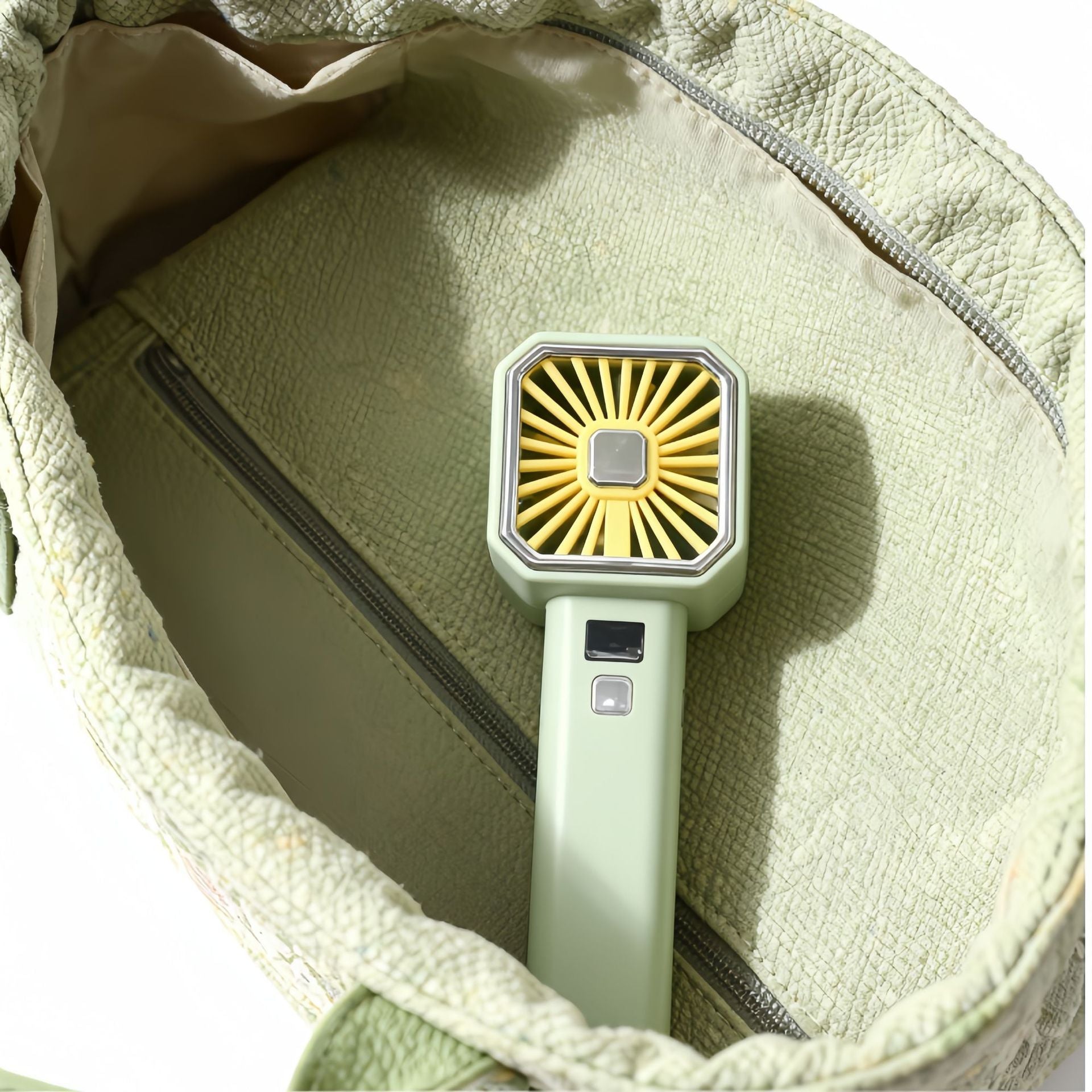 Portable USB Desk Fan with Digital Temperature Display Compact Foldable Grille