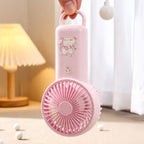 Portable USB Fan Compact Quiet Operation Multiple Speeds Cute Penguin Design for Travel and Office Use