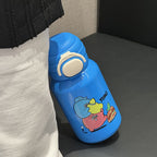 Women's Stainless Steel Water Bottle 500ml Leak-Proof Blue with Cartoon Design