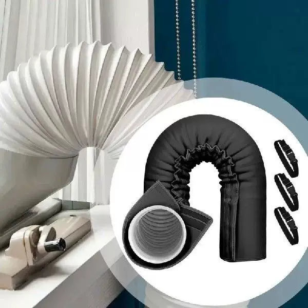Thermal Insulating Exhaust Hose Sleeve with Elastic Cuff and Adjustable Straps for Portable AC and Dryer