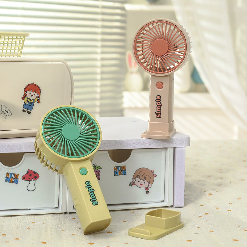 Portable Handheld Fan with Variable Speed Control Ergonomic USB Rechargeable Compact Design