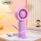 Women’s Portable Mini Handheld Fan USB Rechargeable Ergonomic Design Lightweight Personal Cooling