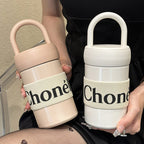 Women's Multifunctional Thermal Mug with Insulation and Carry Handle for Hot and Cold Drinks