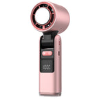 Portable Handheld Fan with LCD Display and Temperature Control USB Rechargeable