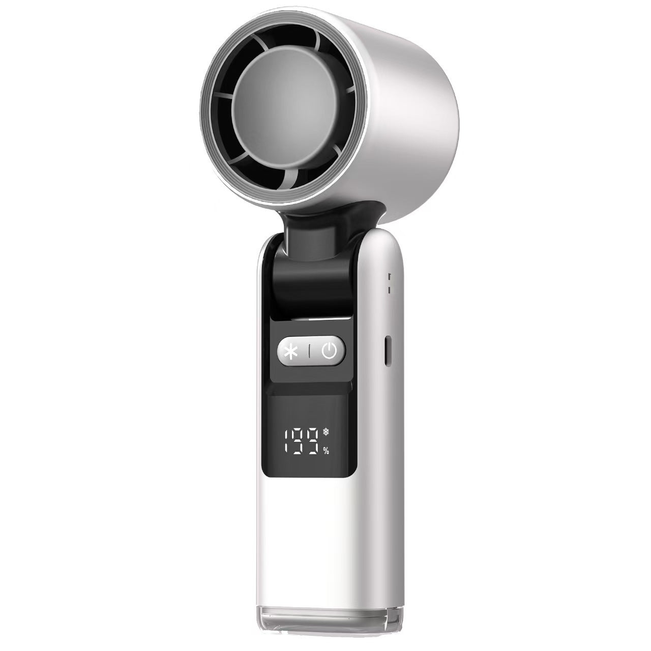 Harrow Portable Rechargeable Mini Hand Fan USB Battery Operated 3-Speed Digital Display