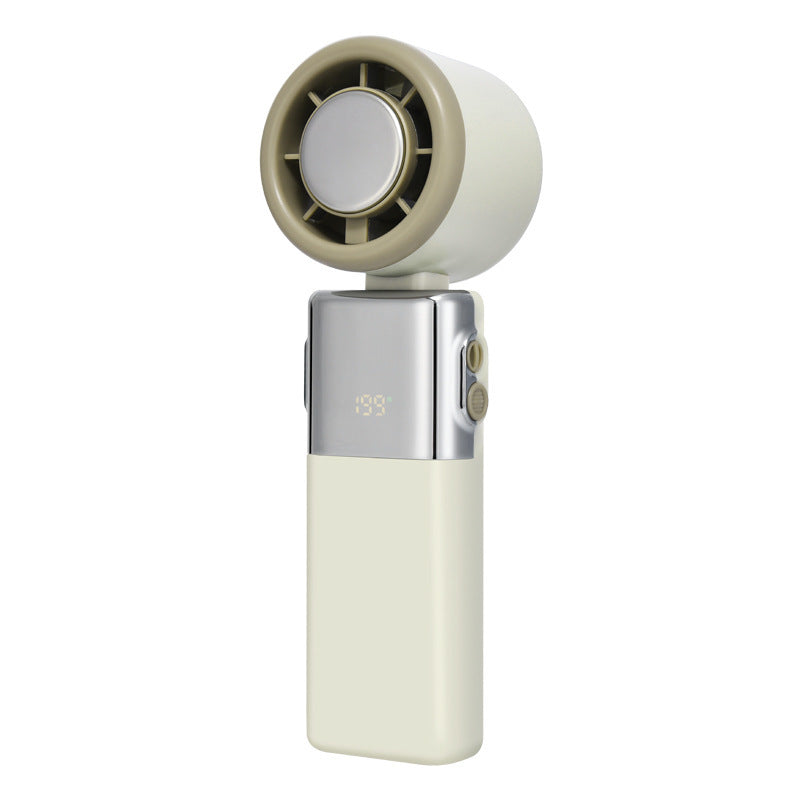 Portable Rechargeable Mini Fan Compact Lightweight Adjustable Speed with LED Temperature Display