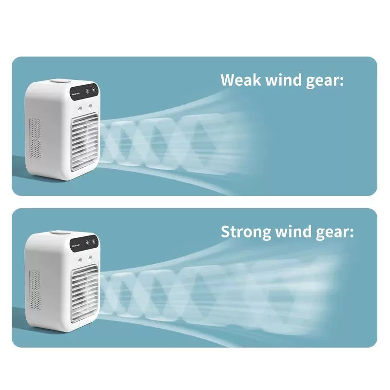 Personal Desktop Evaporative Micro Cooler USB Powered Top-Fill Ice Reservoir Adjustable Air Vents