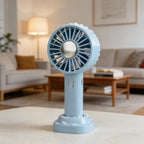 Portable Mini Fan with Integrated Spray Function USB Rechargeable Handheld Cooling Fan