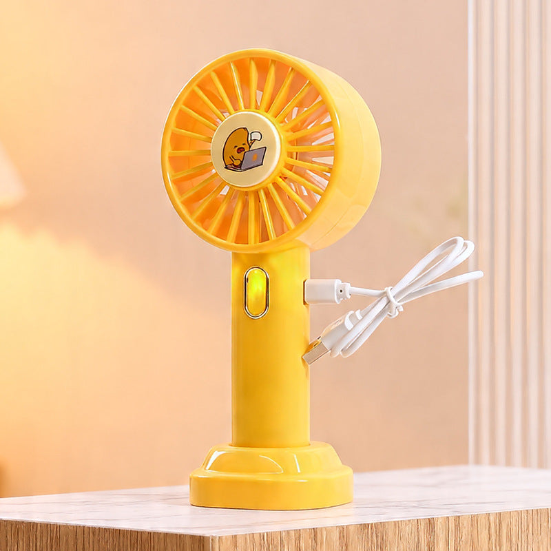Portable USB Rechargeable Hand Fan Lightweight Compact with Fun Design for Women
