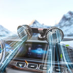 Harrow Dual Fan Car Cooling System USB Powered Adjustable Portable Vehicle Fan