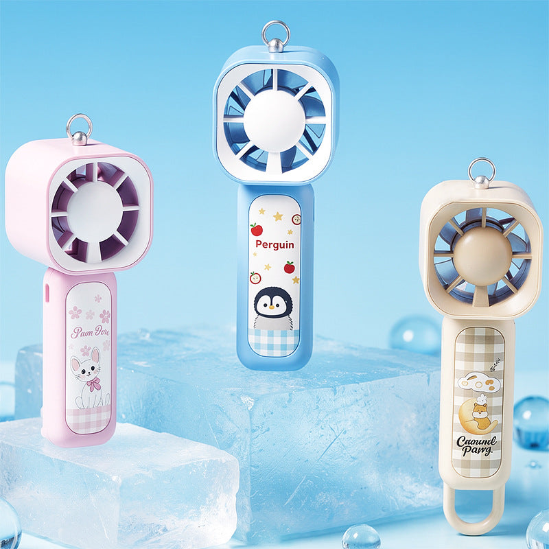 Portable Handheld Fan Rechargeable Lightweight Adjustable Speed Unisex Cooling Device
