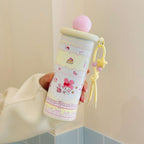 Insulated BPA-Free Plastic Water Bottle with Carrying Strap and Animal Motif for Women