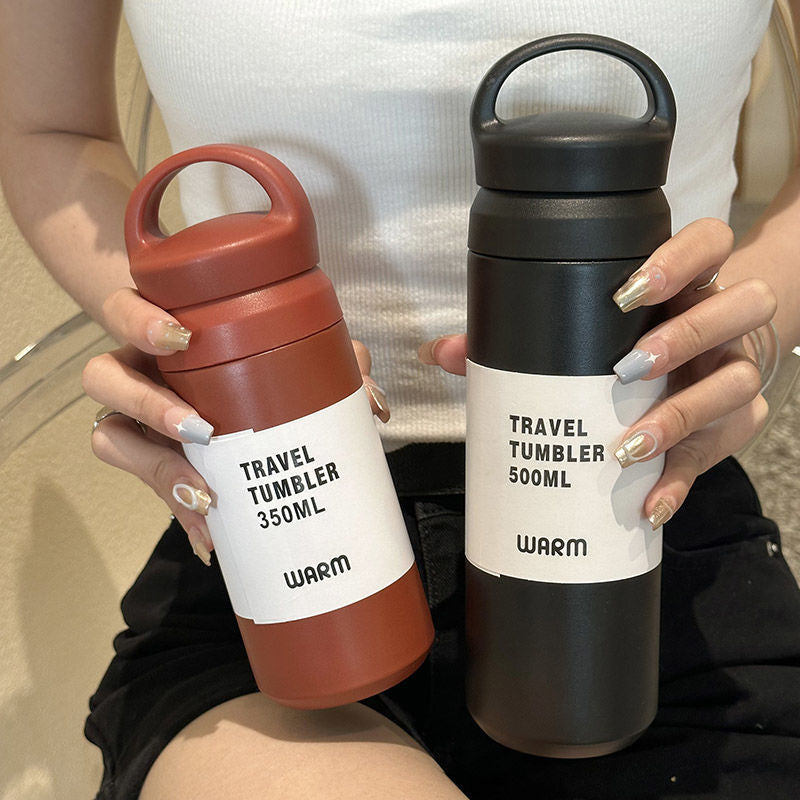 Women Insulated Stainless Steel Mug 350ml with Ergonomic Handle Thermal Travel Cup