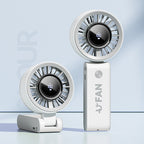 High-Efficiency Handheld Cooling Fan with Digital Display Portable Rechargeable Battery Powered
