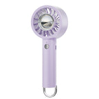 Ergonomic Portable Handheld Fan Rechargeable Battery Lightweight Compact Quiet Operation