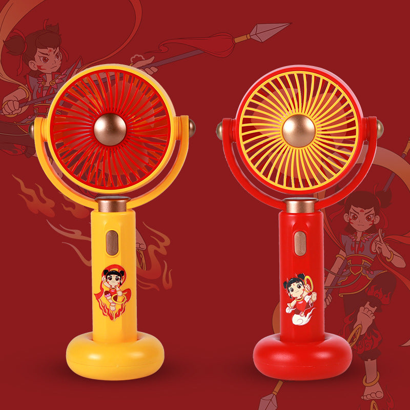 Portable Hand Fan Lightweight Plastic Comic Design Ergonomic Handle Summer Breeze