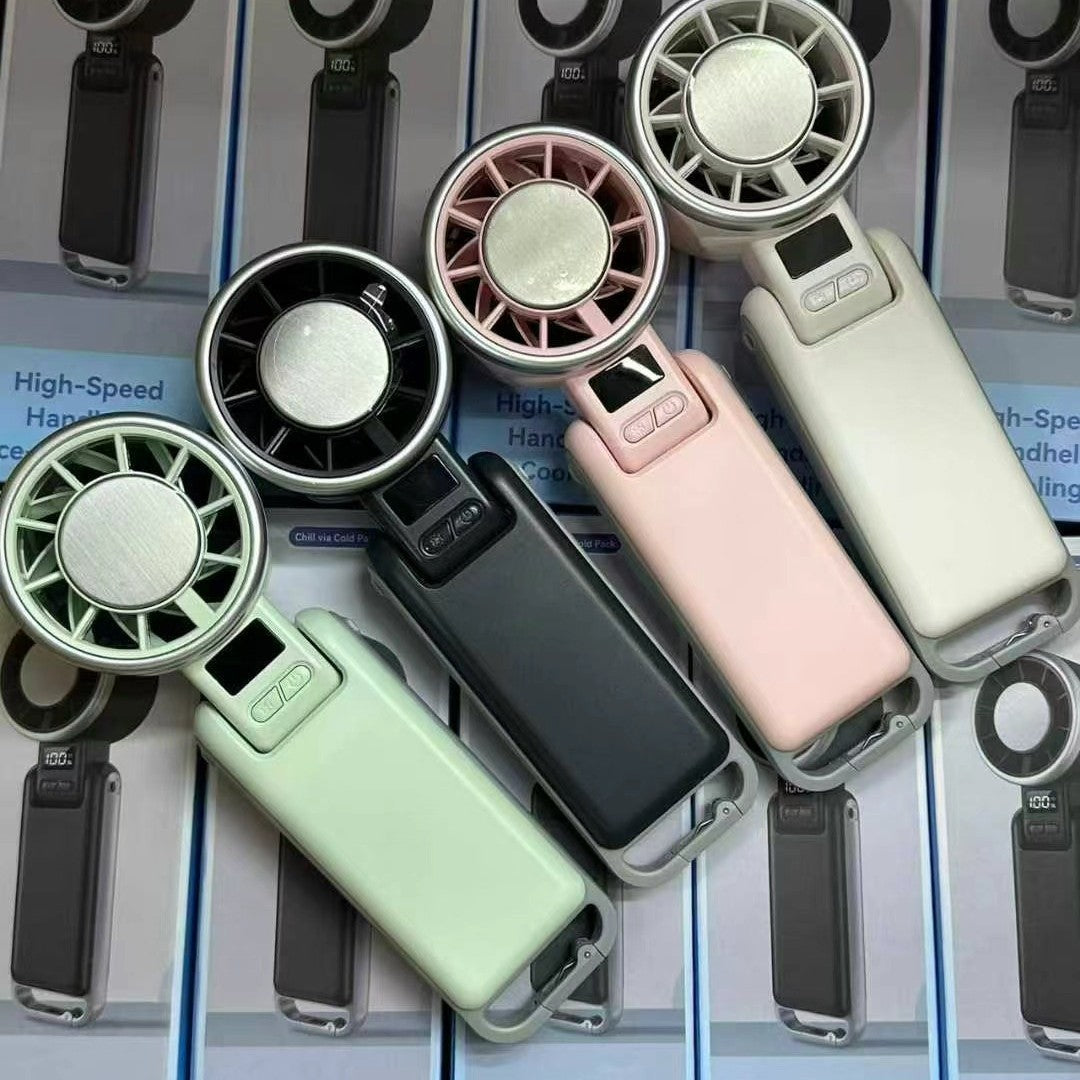 Portable Mini Fan with LCD Display High-Performance Compact Handheld Fan for Women