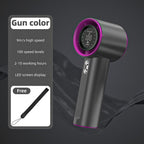 Harrow Portable Handheld Fan with Digital Display 100 Speeds Lightweight Rechargeable
