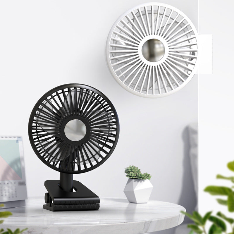 Portable Rechargeable Desk Fan with Adjustable Speeds and Oscillation Compact Lightweight Cooling Fan