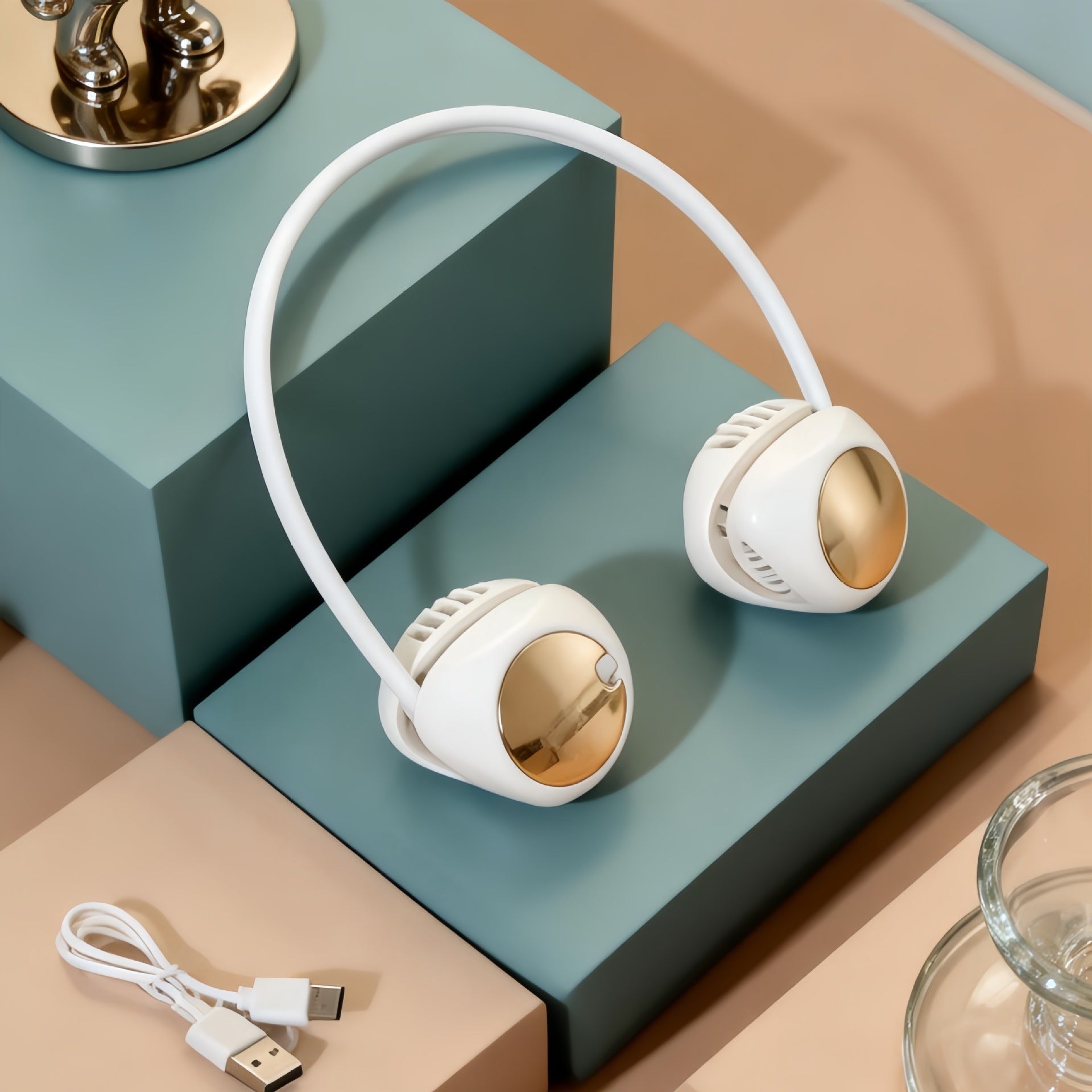 Women Bluetooth Headphones Wireless Over-Ear Lightweight Comfortable Fit with Gold Accents