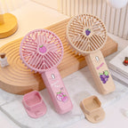 Portable USB Desk Fan With Built-In Battery Rechargeable Quiet Small Adjustable Blades