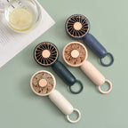 Portable Rechargeable Hand Fan with Quiet Motor and Compact Stand Unisex