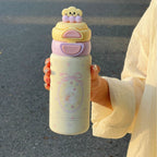 Women's Multifunctional Insulated Thermos Bottle Multi-Chamber Leak-Proof Hot Cold Water Flask