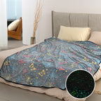 Women's Cozy Fleece Blanket with Gaming Console and Controller Design Soft Warm Throw