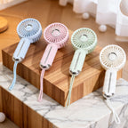 Portable Handheld Fan USB Rechargeable Ergonomic Design Lightweight Personal Cooling Fan