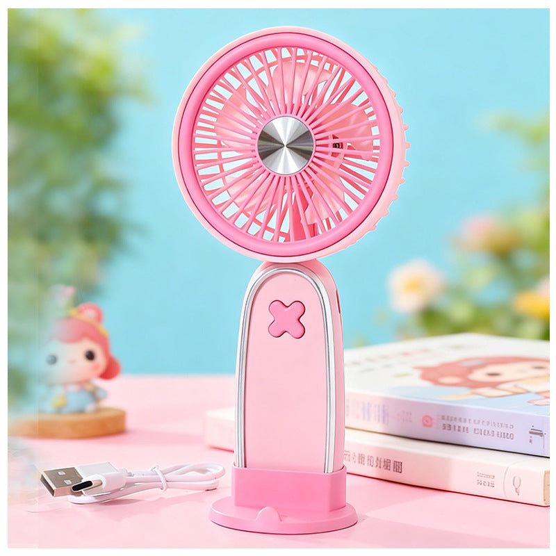 Portable Mini Fan USB Rechargeable Ergonomic Design Lightweight Compact for Women